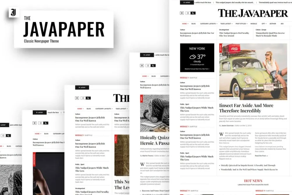 Javapaper – Classic Newspaper WordPress Theme