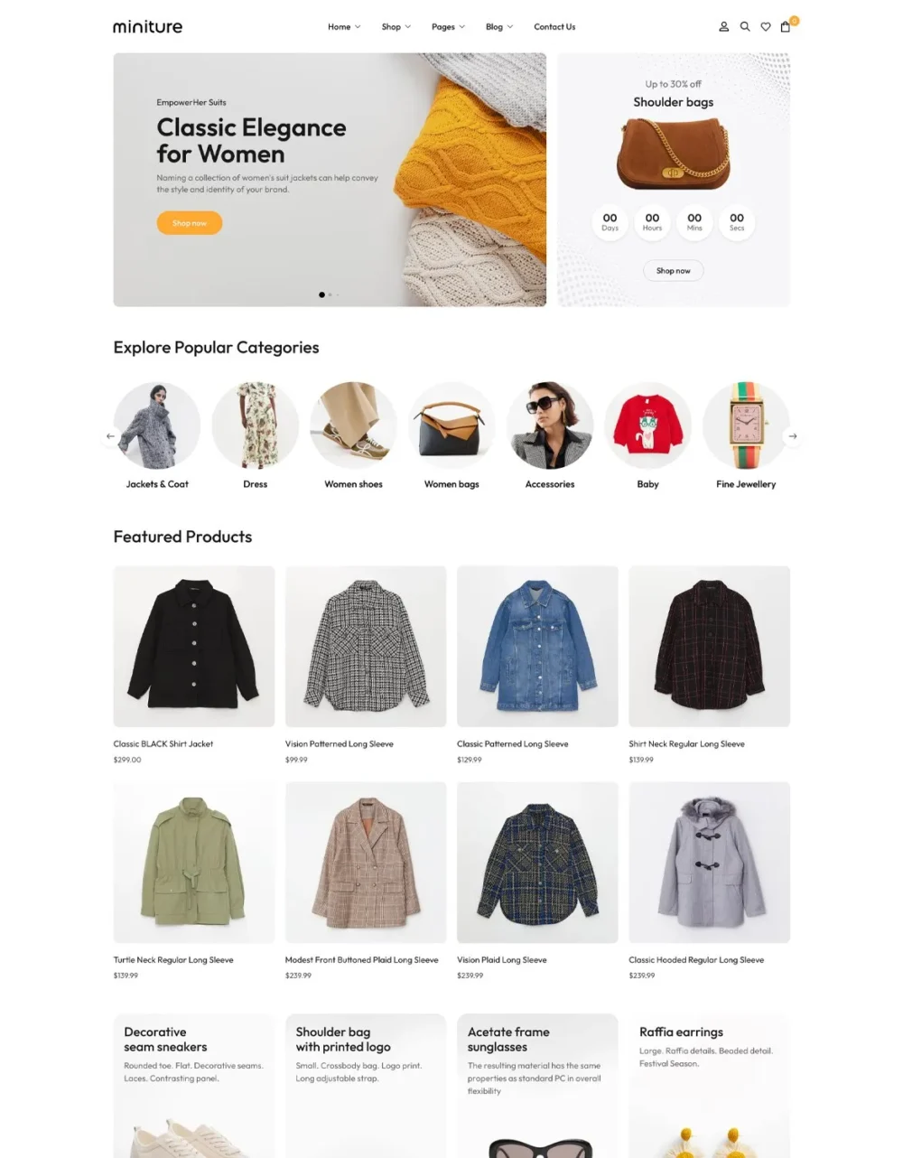 Miniture - Minimalist WooCommerce Theme
