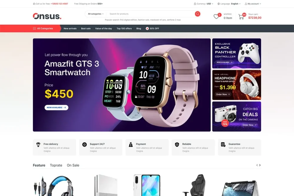 Onsus - Electronics E-commerce WordPress Theme