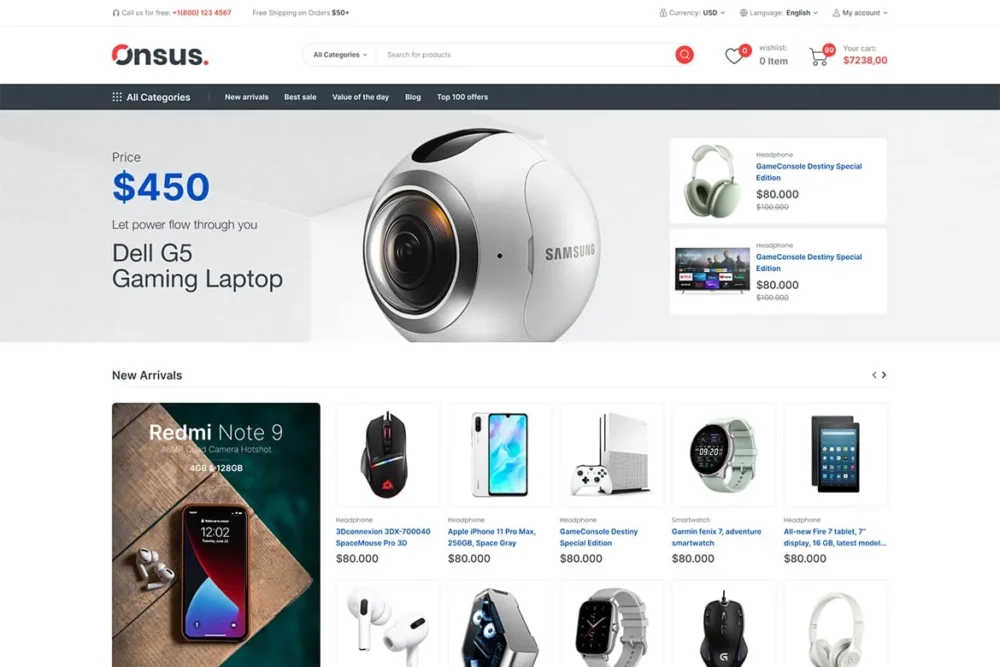 Onsus - Electronics E-commerce WordPress Theme