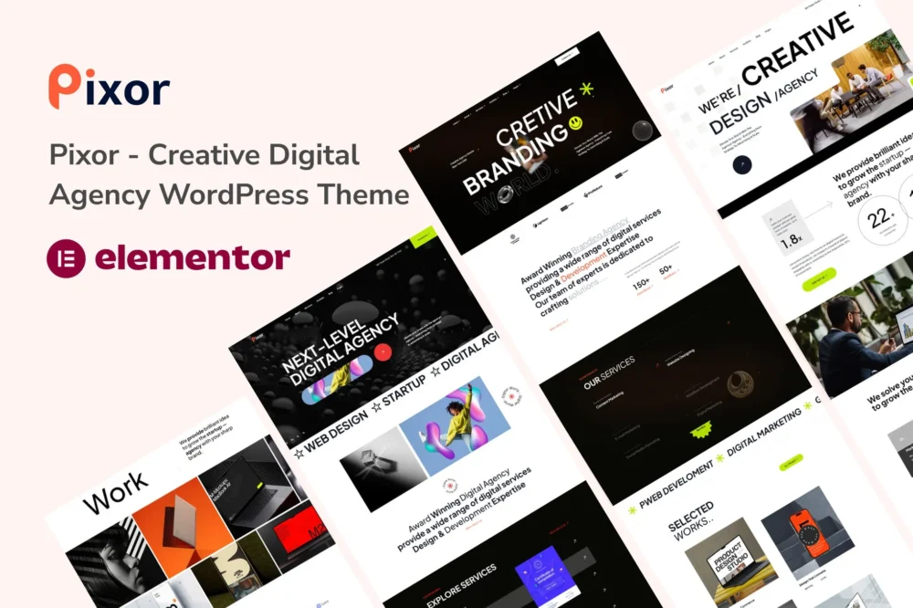 Pixor - Creative Digital Agency WordPress Theme